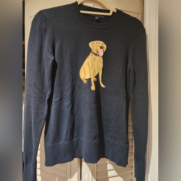 Brooks Brothers Navy Yellow Labrador Sweater - Picture 2 of 4